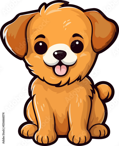 Cute little dog clipart design illustration © Larisa