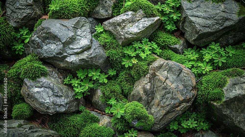 A detailed shot of moss-covered rocks, emphasizing the lush and vibrant textures found in nature. Minimal and Simple, A detailed shot of moss-covered rocks, emphasizing the lush and vibrant textures found in nature. Minimal and Simple,