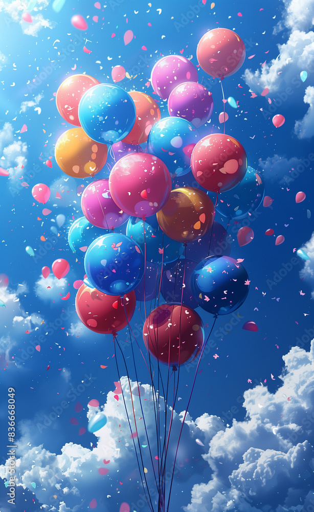 colourful balloons in the sky colourful balloons in the sky