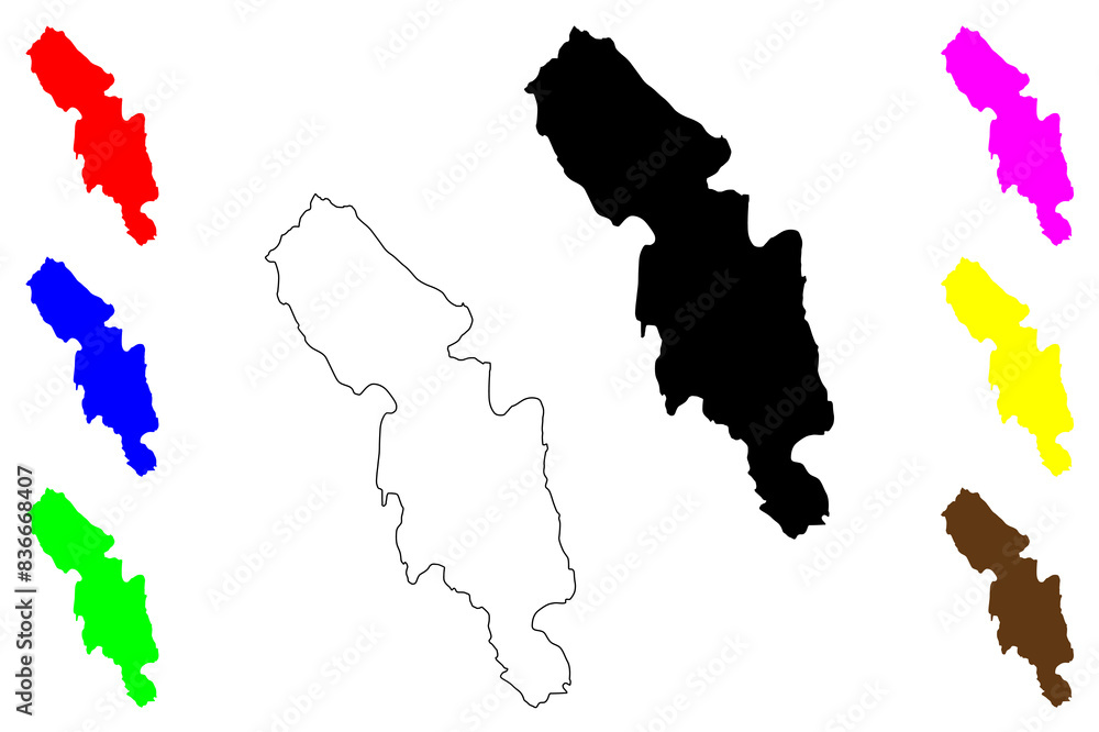 Bute island (United Kingdom of Great Britain and Northern Ireland, Scotland, Orkney Islands) map vector illustration, scribble sketch Isle of Bute map Bute island (United Kingdom of Great Britain and Northern Ireland, Scotland, Orkney Islands) map vector illustration, scribble sketch Isle of Bute map