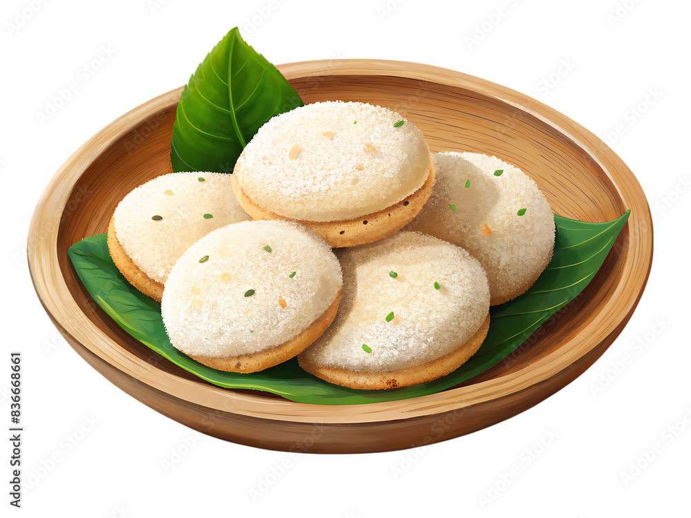 Idli on plate Idli on plate