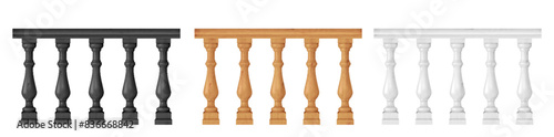 Banister or fencing sections set