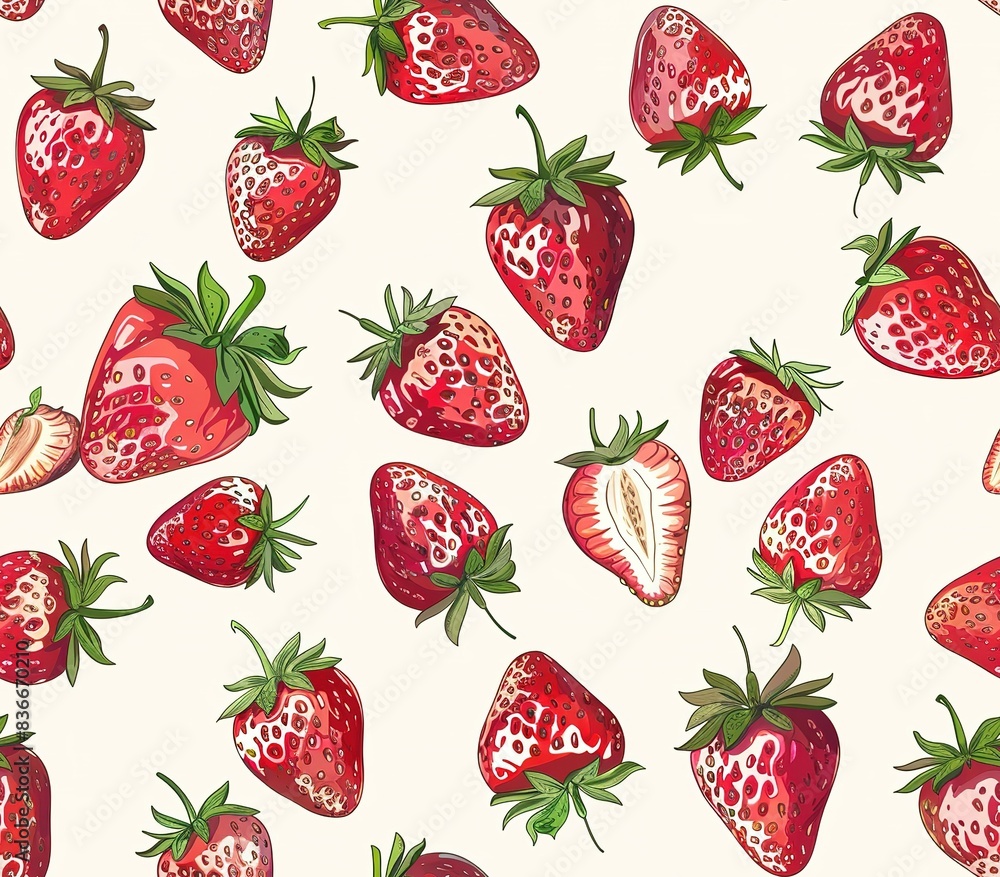 seamless pattern with strawberries seamless pattern with strawberries