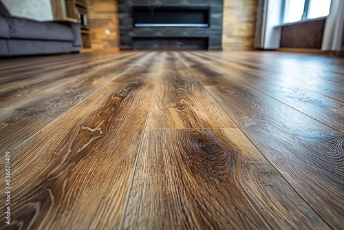 Elegant WoodLook Laminate Flooring Generative AI