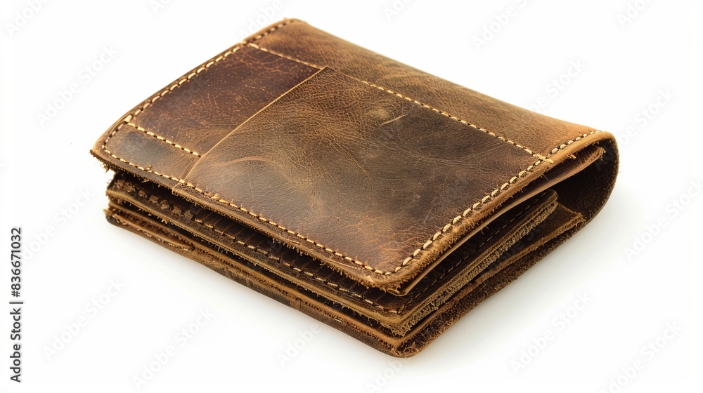 old leather wallet isolated on white background old leather wallet isolated on white background
