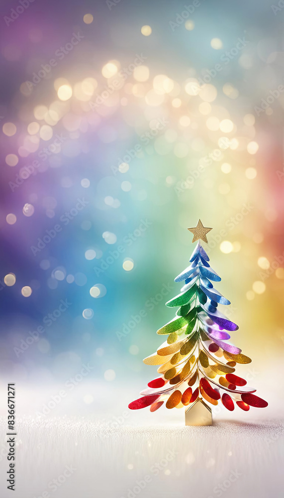 Cute little chritmas tree card with copy space Cute little chritmas tree card with copy space