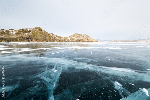 Lake Baikal in winter photo