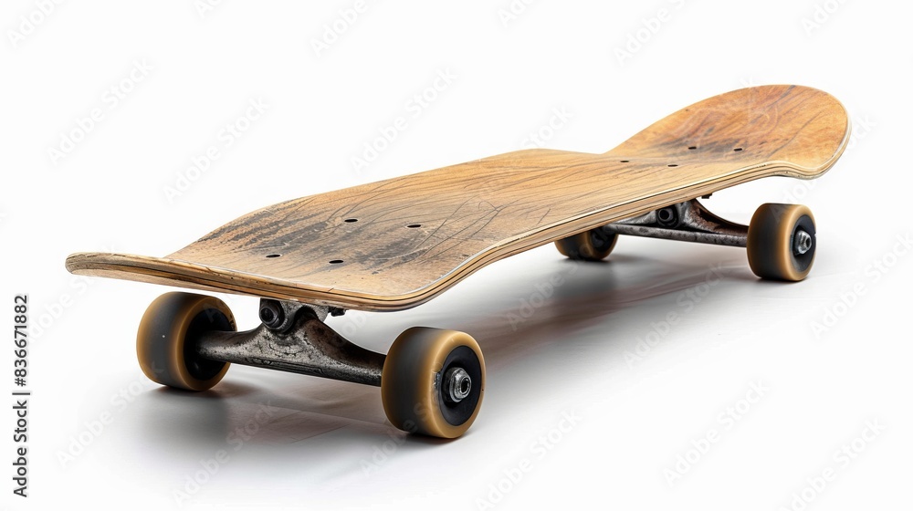 a skateboard isolated on white background. a skateboard isolated on white background.