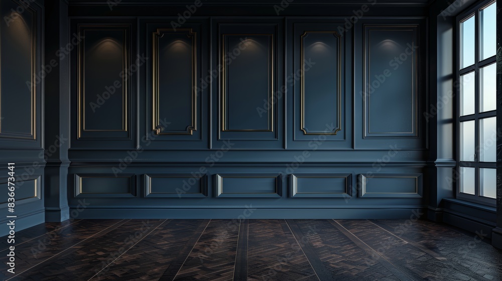 sophisticated wall and floor background with dark hardwood floors and deep-colored walls. sophisticated wall and floor background with dark hardwood floors and deep-colored walls.