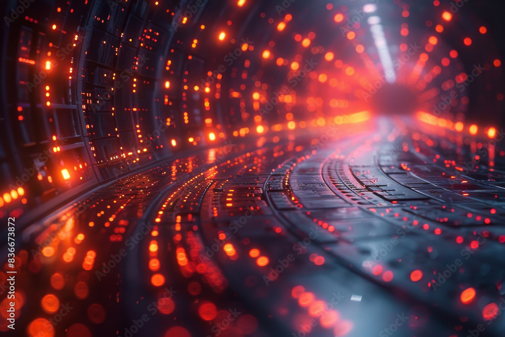 Obraz premium Digital background for tech, AI, neural networks, data, audio, graphics