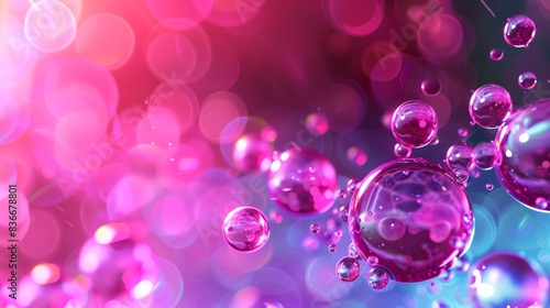 pink bubbles on a purple background