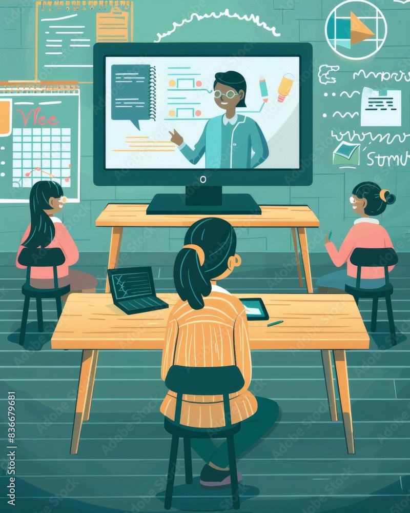 Teachers are delivering lessons to students through online learning platforms. Teachers are delivering lessons to students through online learning platforms.