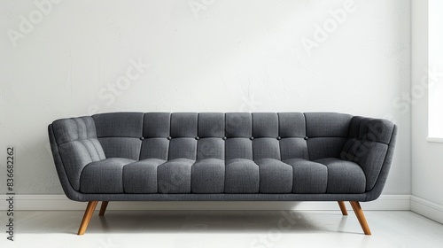 The modern grey sofa