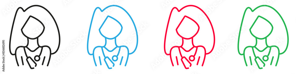 Doctor icon mark in filled style Doctor icon mark in filled style