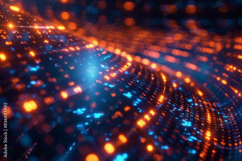 Digital background for tech, AI, neural networks, data, audio, graphics Digital background for tech, AI, neural networks, data, audio, graphics