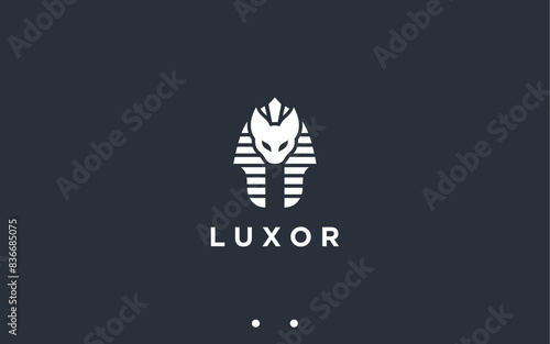 Egyptian cat logo design vector silhouette illustration