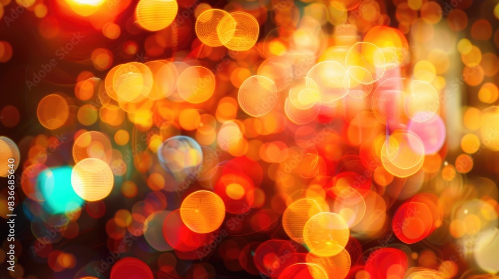 Urban Illumination: Mesmerizing Blurred City Lights in Warm Tones at Night Urban Illumination: Mesmerizing Blurred City Lights in Warm Tones at Night