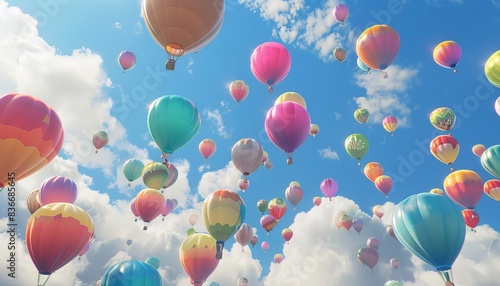 Ascending Balloons: A Heavenly Display at 7:4 photo