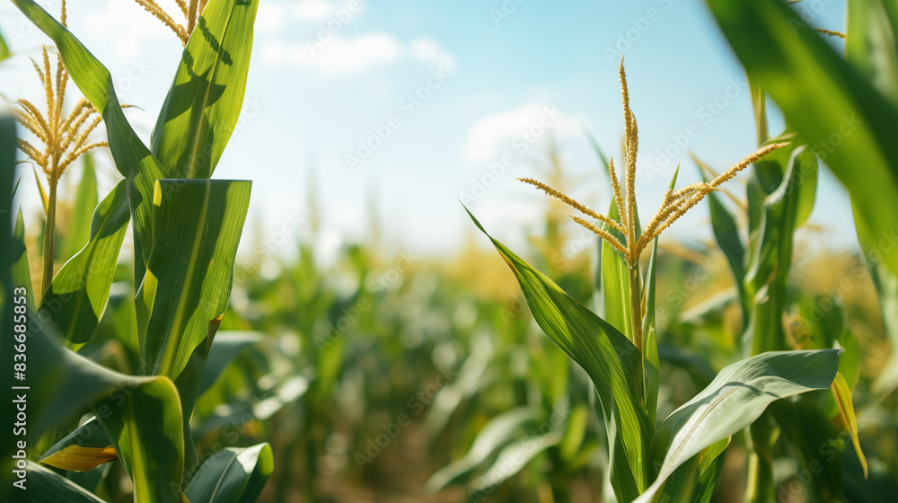 Corn plants in the field ready to be harvested, Photo shot, Natural light day Corn plants in the field ready to be harvested, Photo shot, Natural light day