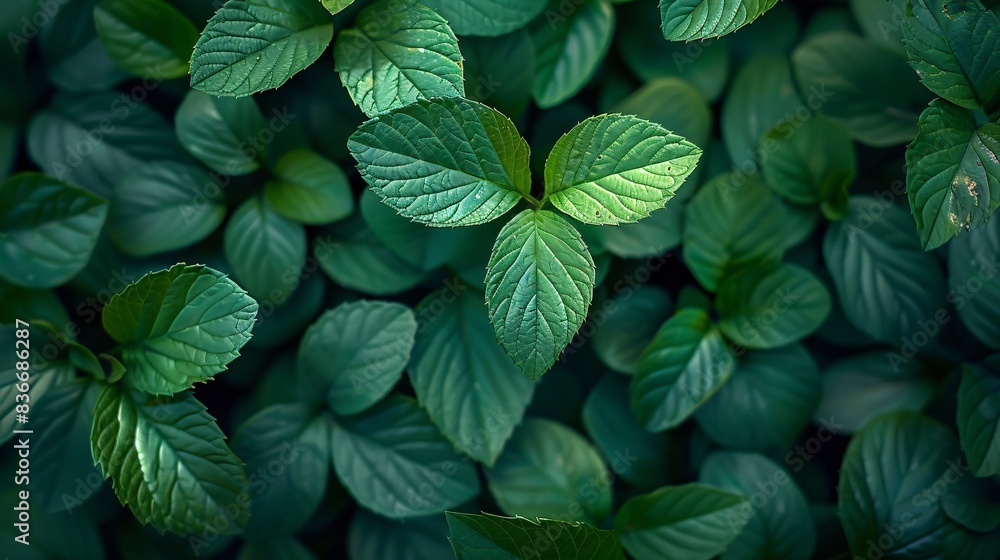 Close-up green foliage Close-up green foliage