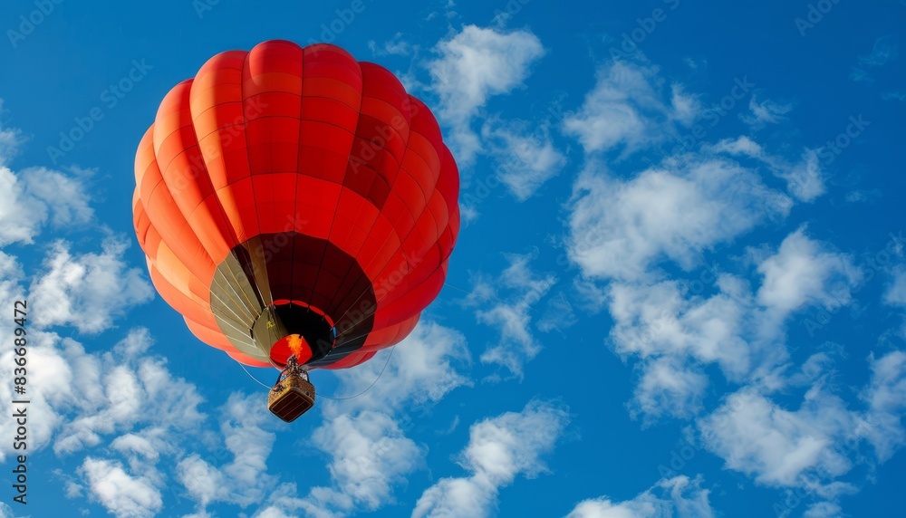 Fototapeta premium Graceful Ascension: A Stunning Hot Air Balloon Launch