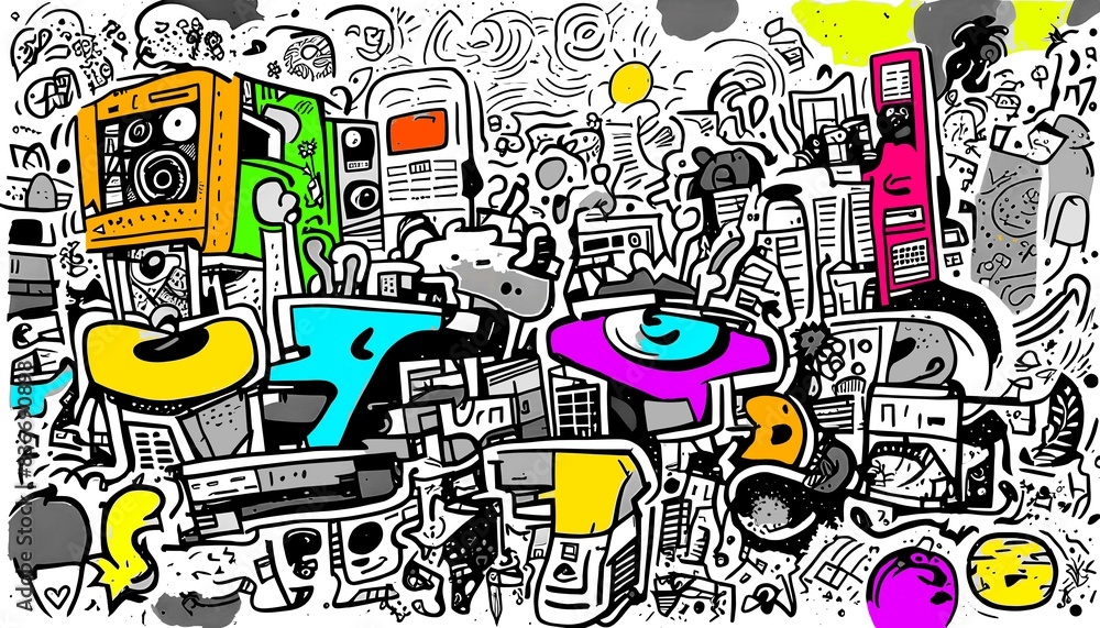Illustration image about office doodle Illustration image about office doodle