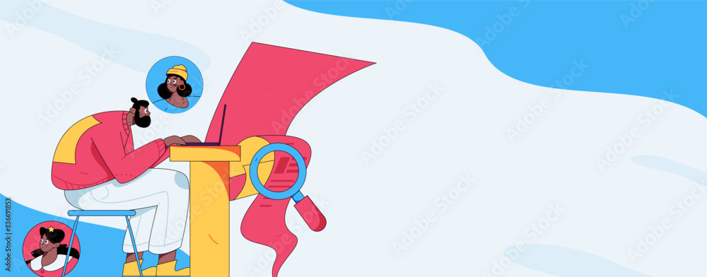 Personnel doing job interview flat vector concept operation hand drawn illustration
Personnel doing job interview flat vector concept operation hand drawn illustration