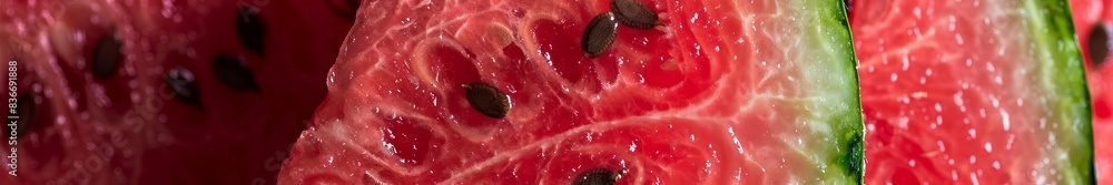 Fototapeta premium pieces of watermelon close up.
