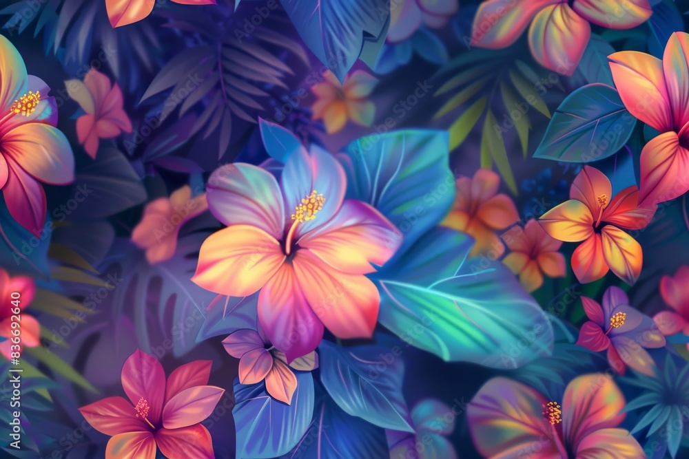 A captivating seamless blossom filled pattern for dynamic visual solutions A captivating seamless blossom filled pattern for dynamic visual solutions
