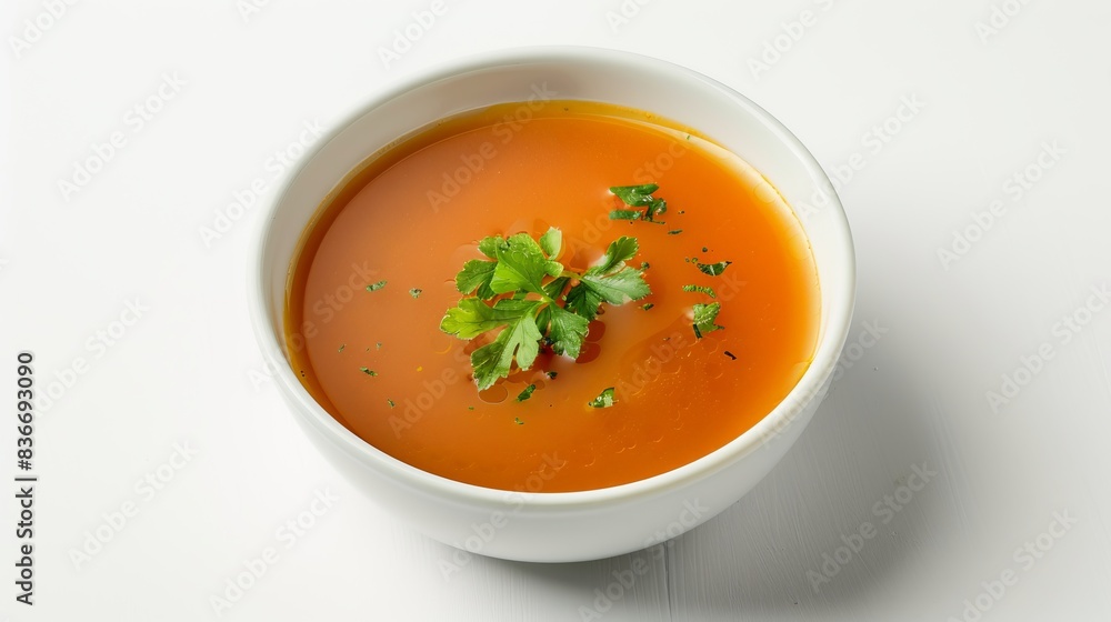 bowl of soup isolated on white background. food concept for designer bowl of soup isolated on white background. food concept for designer