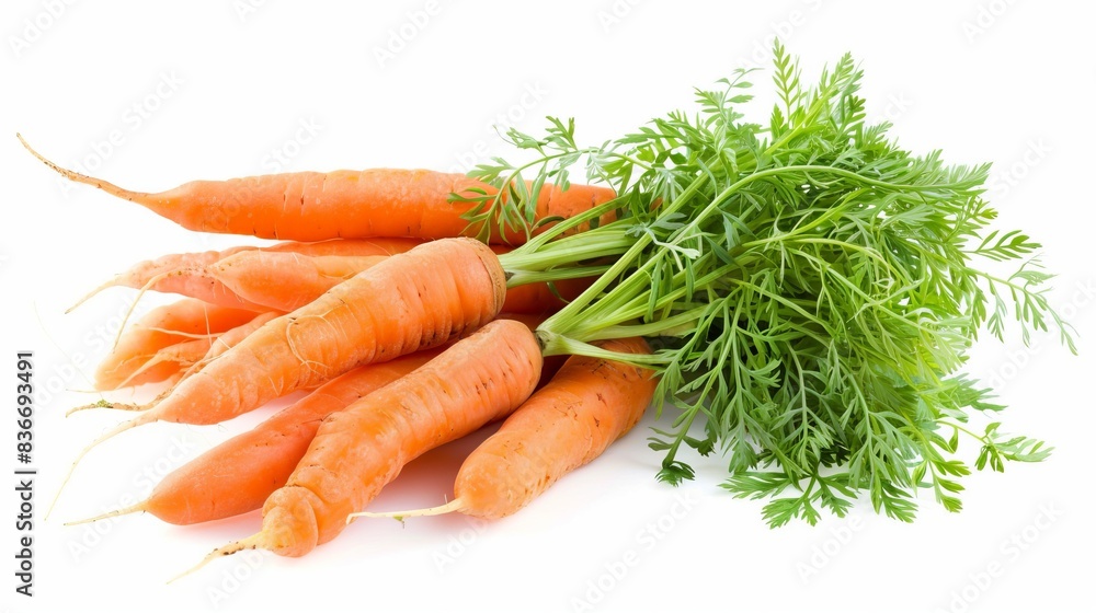 bunch of carrots isolated on white background. healthy veggie nature food concept bunch of carrots isolated on white background. healthy veggie nature food concept