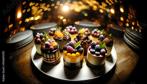 assortiment de cakes et desserts au chocolat photo