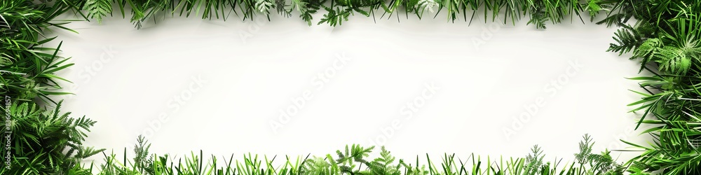 grass frame on white background. grass frame on white background.