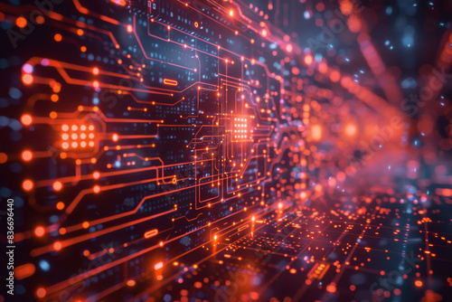 Wallpaper Mural Digital background for tech, AI, neural networks, data, audio, graphics Torontodigital.ca