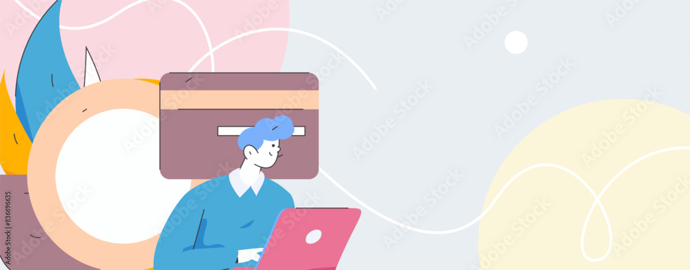 Online shopping payment security character flat vector concept operation hand drawn illustration
Online shopping payment security character flat vector concept operation hand drawn illustration