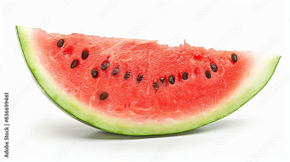 slice of watermelon isolated on white background. food object concept slice of watermelon isolated on white background. food object concept