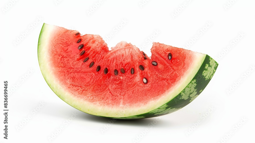 slice of watermelon isolated on white background. food object concept slice of watermelon isolated on white background. food object concept