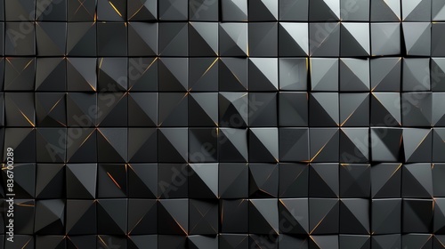 Futuristic Black Wall Background for Modern Designs Generative AI photo