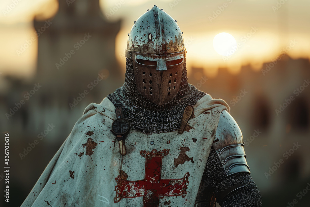 Crusader Knight in Full Chainmail Crusader Knight in Full Chainmail