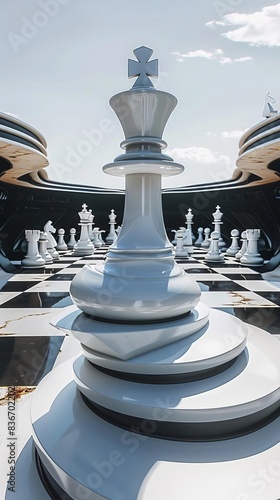 3D Model Abstract Art of Omniscient strategic abstract AI chess grandmaster calculating new paradigmshifting gambits