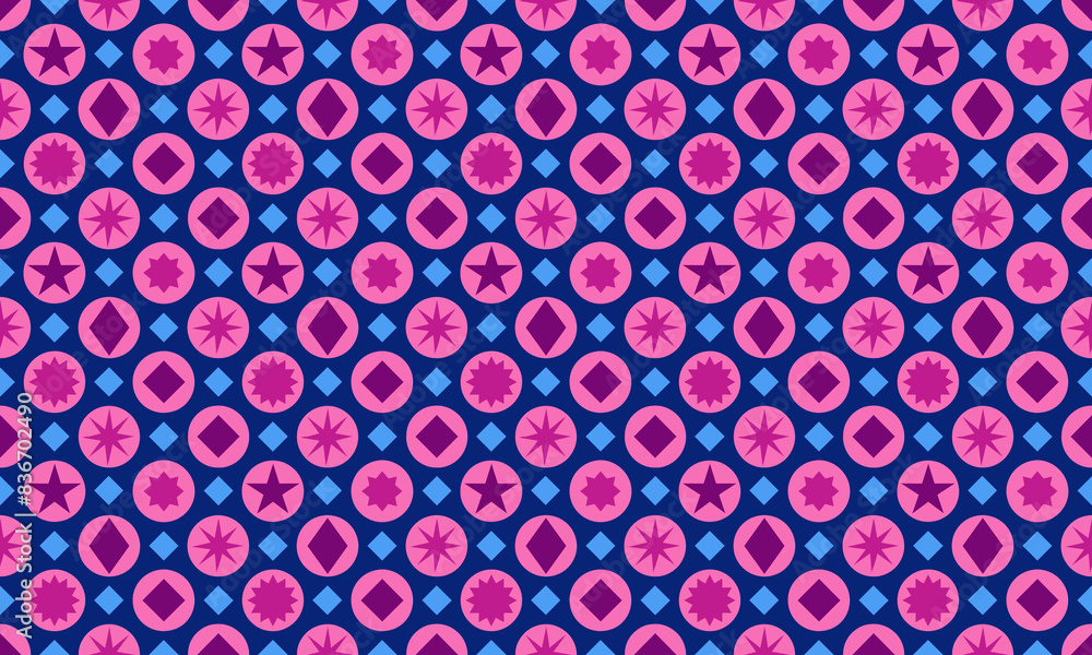 Paper Cutout Design Geometric Shapes Seamless Pattern for Wallpaper Background Paper Cutout Design Geometric Shapes Seamless Pattern for Wallpaper Background