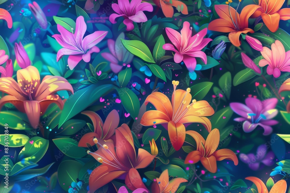 A mesmerizing seamless organic petal pattern for impactful creations A mesmerizing seamless organic petal pattern for impactful creations