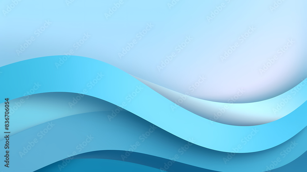 Background with light blue gradient color paper cut vector image Background with light blue gradient color paper cut vector image