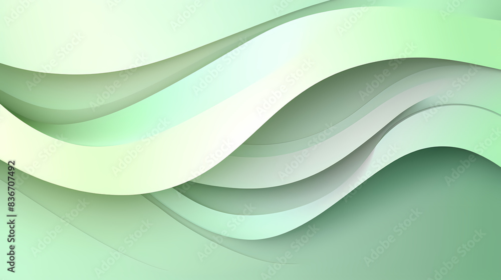Background with light green gradient color paper cut vector image Background with light green gradient color paper cut vector image