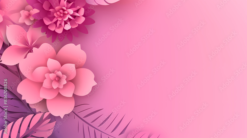 Background with light pink gradient color paper cut vector image Background with light pink gradient color paper cut vector image