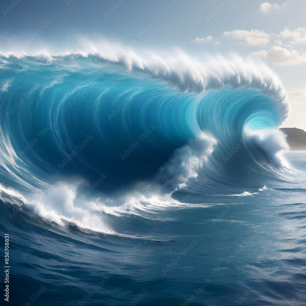 Colossal waves surge across the boundless ocean, showcasing nature's untamed might. Colossal waves surge across the boundless ocean, showcasing nature's untamed might.
