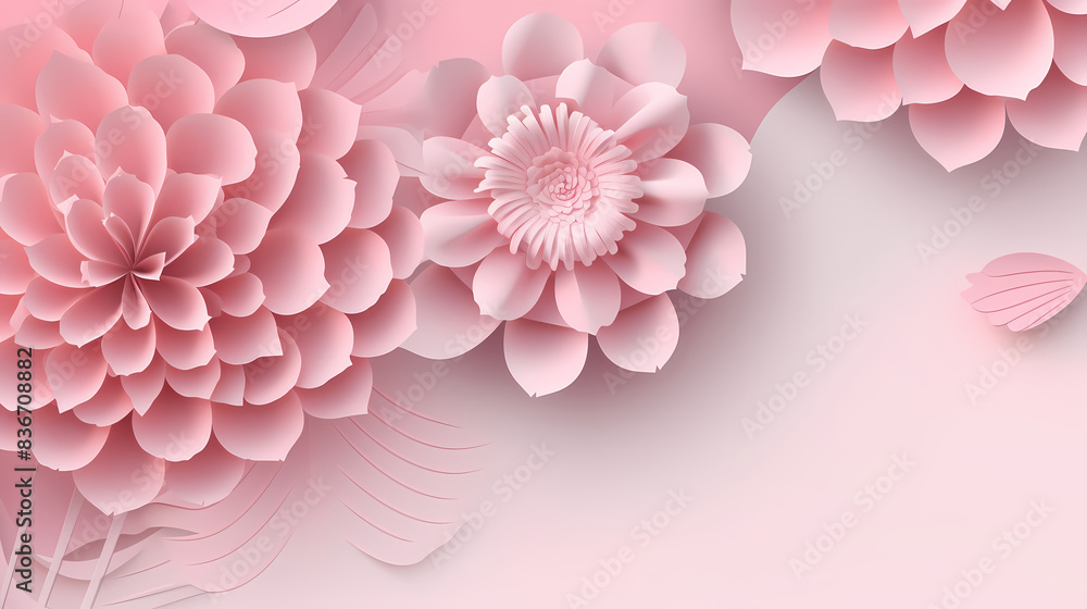 Background with light pink gradient color paper cut vector image Background with light pink gradient color paper cut vector image