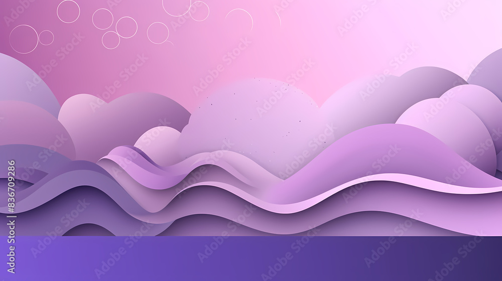 Background with light purple gradient color paper cut vector image Background with light purple gradient color paper cut vector image