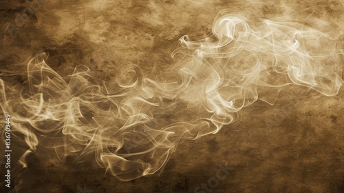 Vintage sepia-toned smoke with a nostalgic touch set against a classic parchment-like background photo