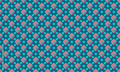 Paper Cutout Design Geometric Shapes Seamless Pattern for Wallpaper Background